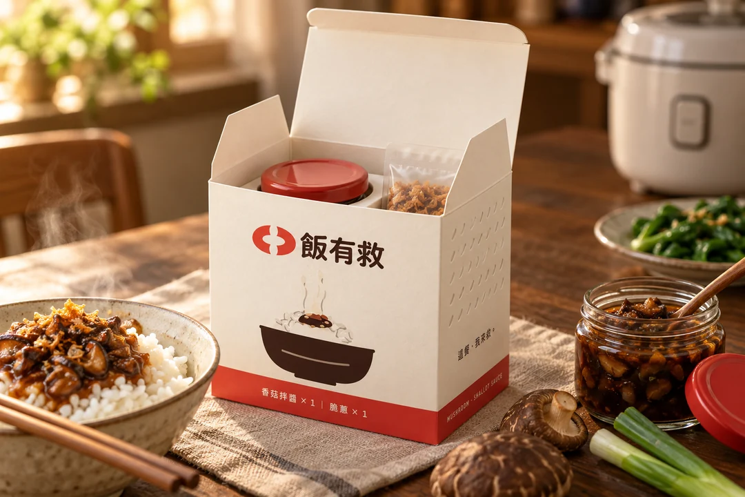 飯有救 糊底盒原創概念示意